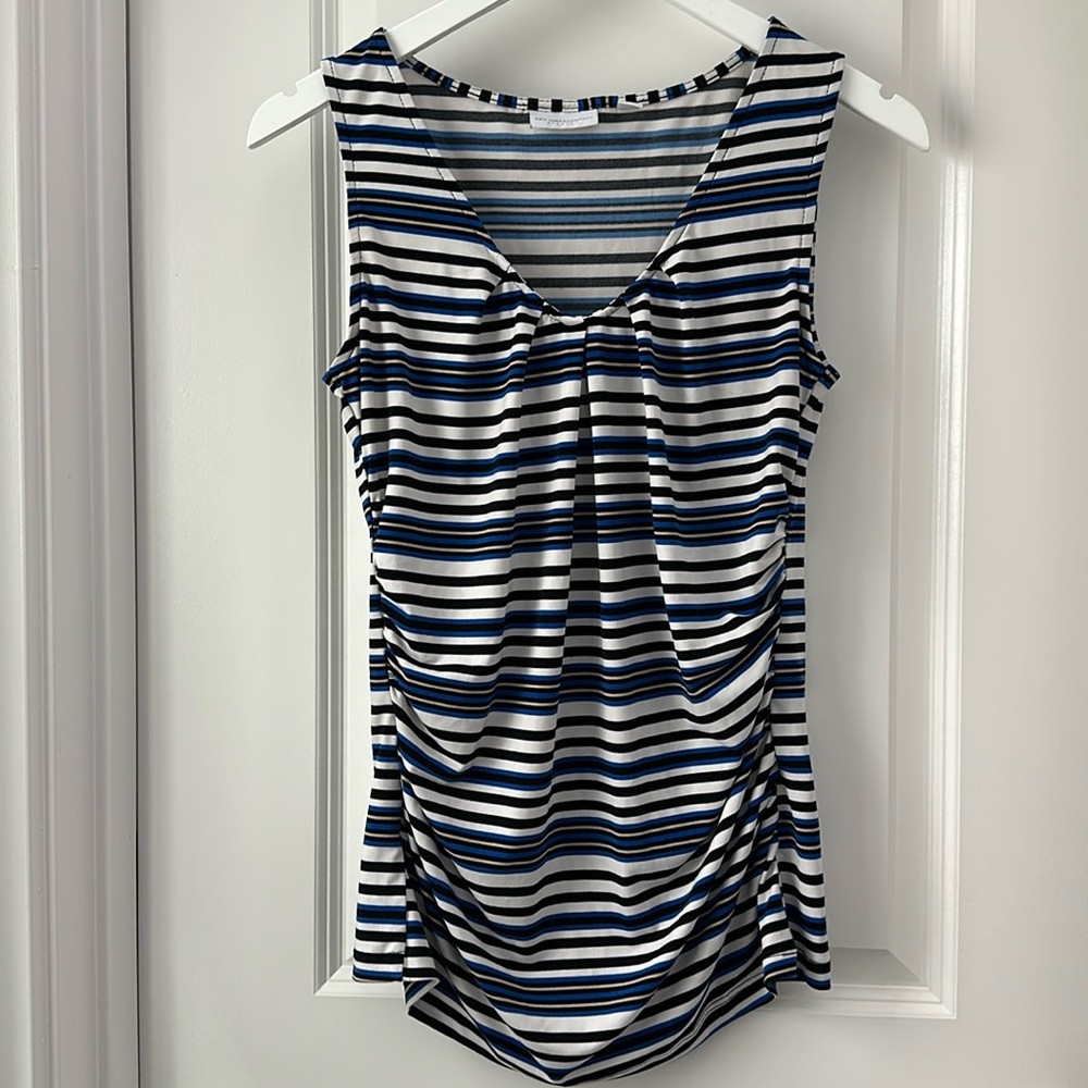 New York & Company Striped Sleeveless Top Size M